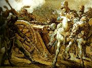 charles emile callande artillerie en action oil on canvas